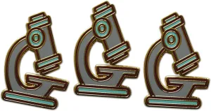 Novel Merk Science & Chemistry Icons Lapel Pin, Hat Pin & Tie Tack Set with Clutch Back
