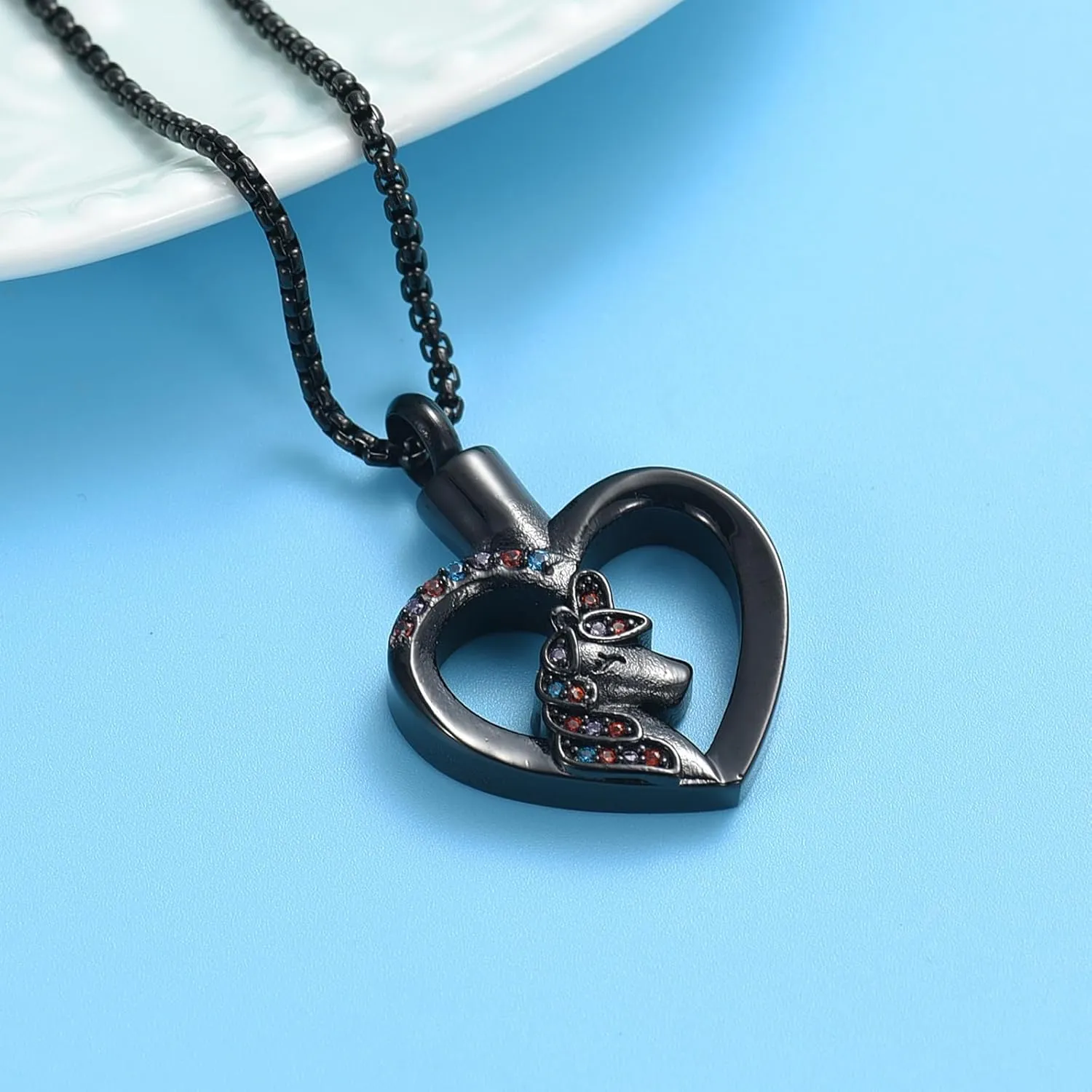 Oinsi Unicorn Cremation Jewelry For Ashes Of Loved One Keepsake Memorial Urn Necklace Pendant Women Girls Fashion Jewelry