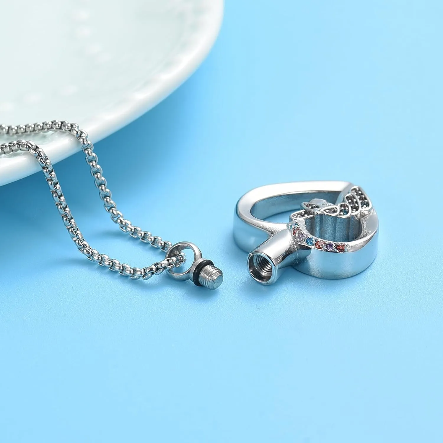 Oinsi Unicorn Cremation Jewelry For Ashes Of Loved One Keepsake Memorial Urn Necklace Pendant Women Girls Fashion Jewelry