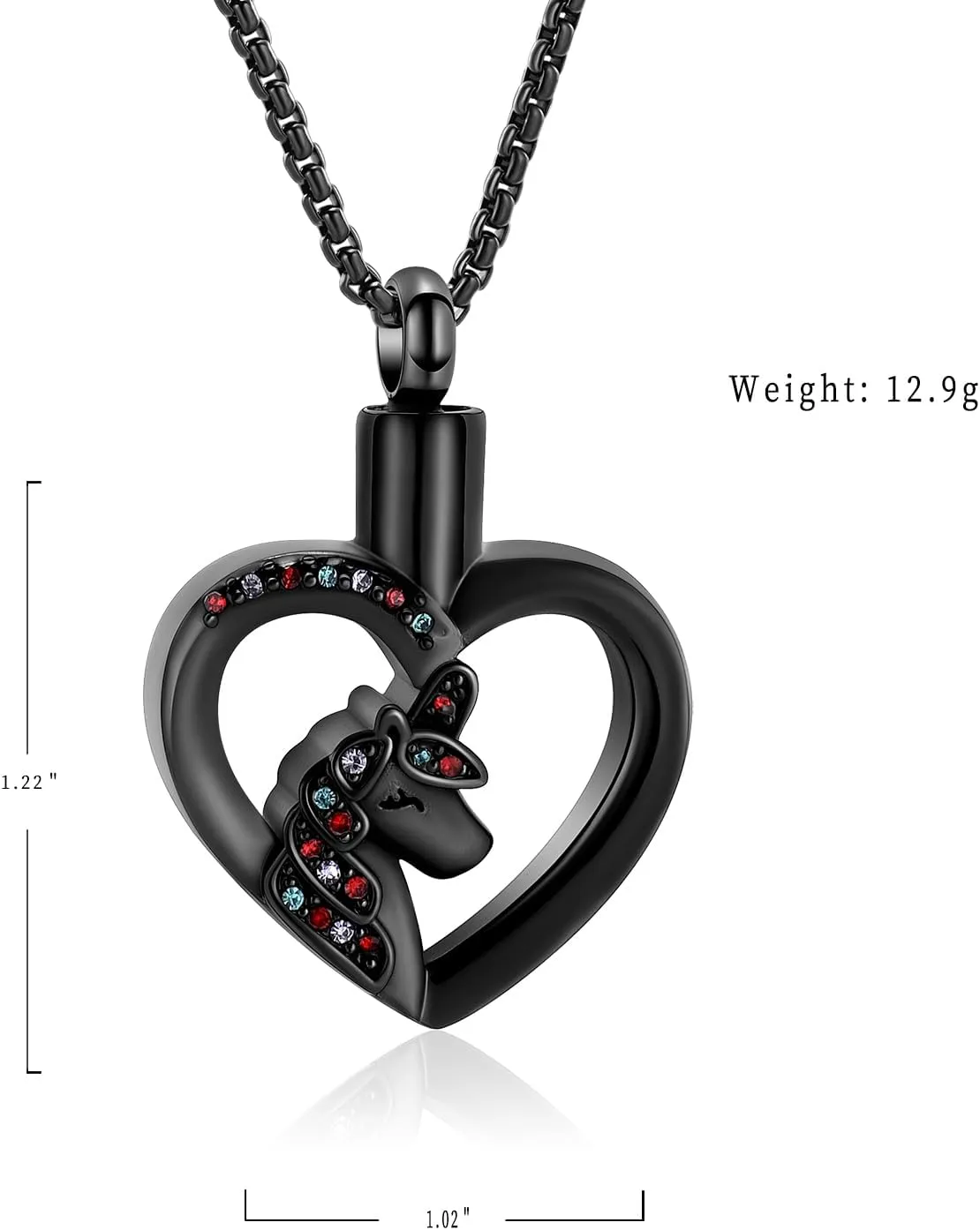 Oinsi Unicorn Cremation Jewelry For Ashes Of Loved One Keepsake Memorial Urn Necklace Pendant Women Girls Fashion Jewelry
