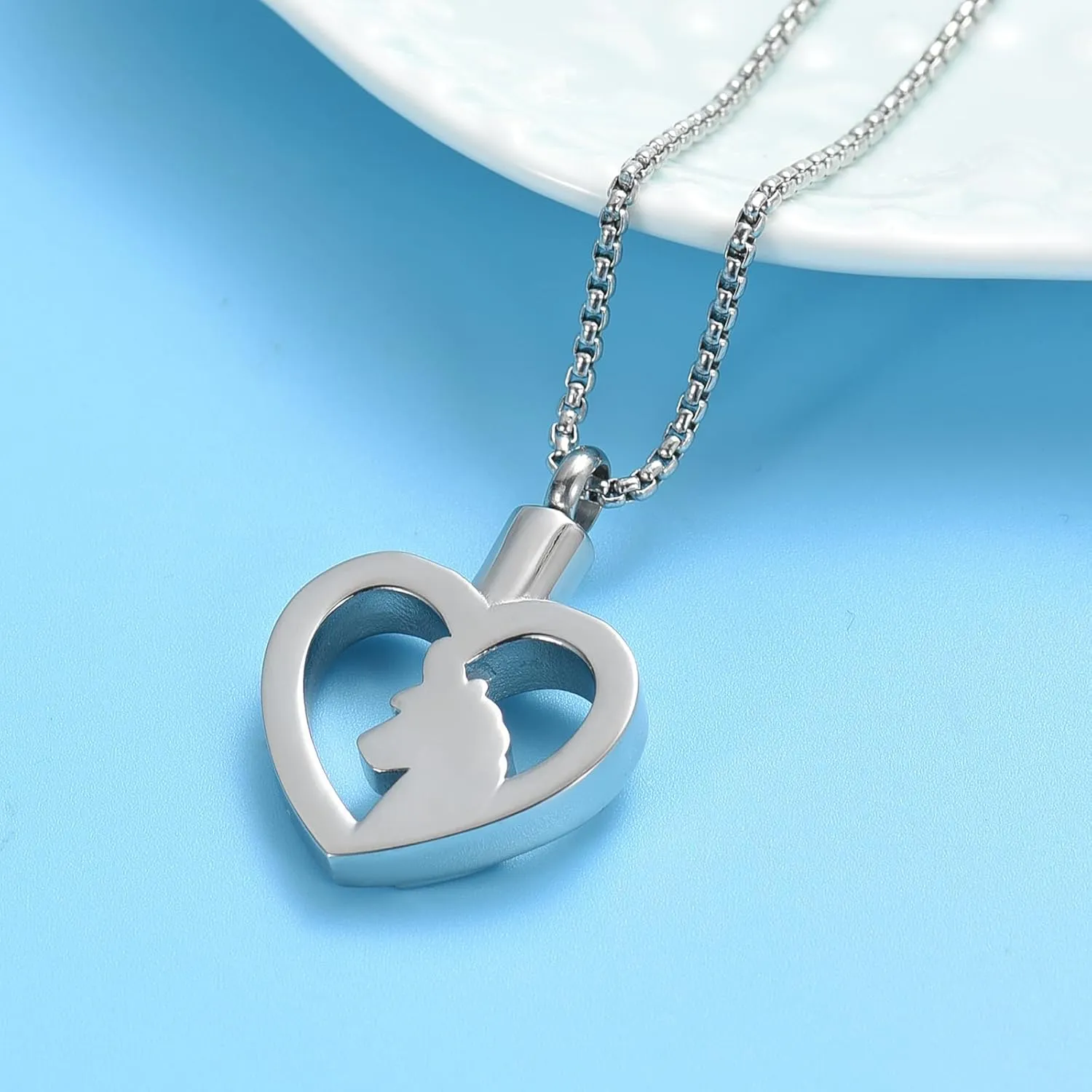 Oinsi Unicorn Cremation Jewelry For Ashes Of Loved One Keepsake Memorial Urn Necklace Pendant Women Girls Fashion Jewelry