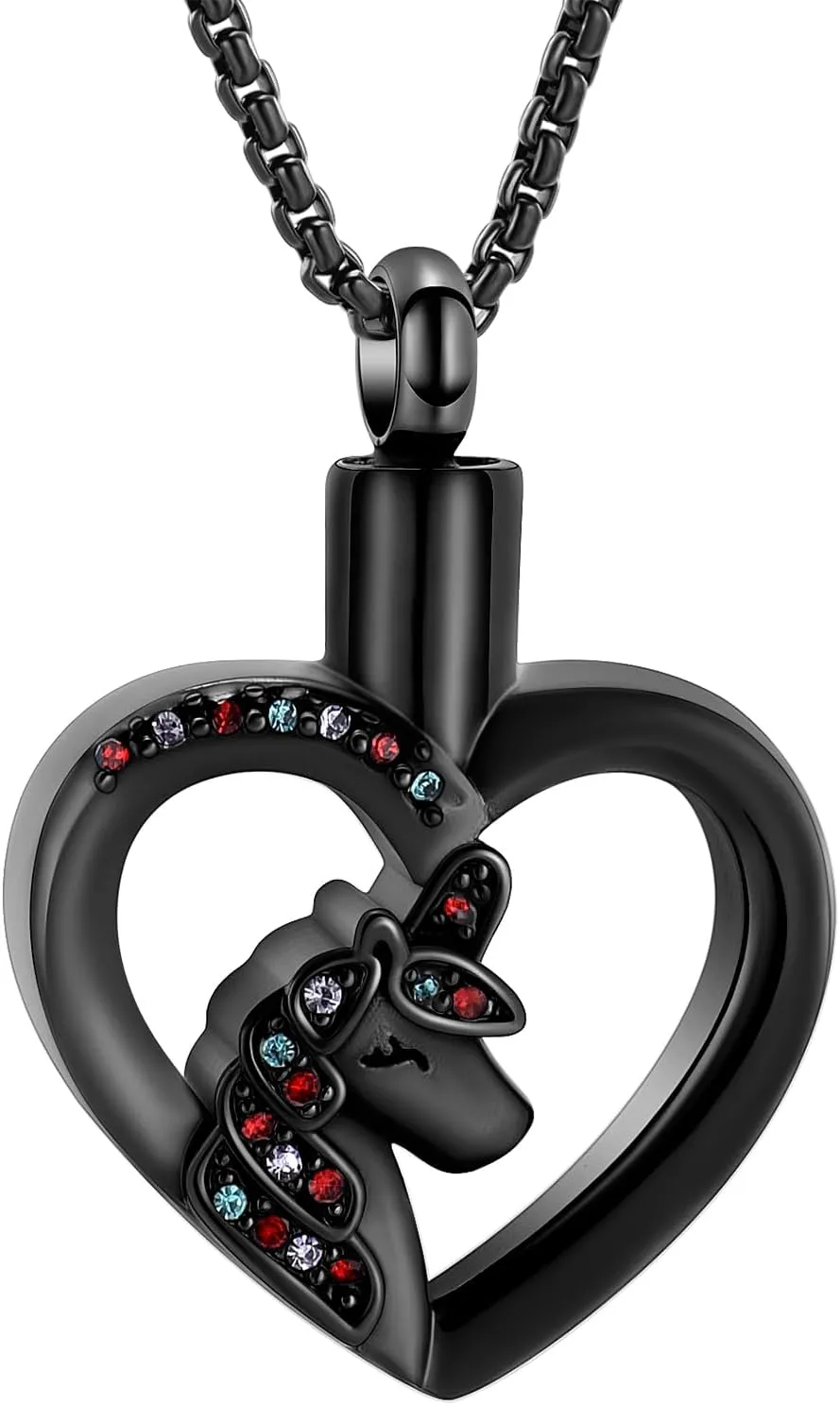Oinsi Unicorn Cremation Jewelry For Ashes Of Loved One Keepsake Memorial Urn Necklace Pendant Women Girls Fashion Jewelry