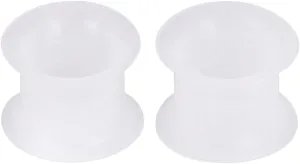 Oyaface 2 PC Colorful Hard Silicone Flexible Ear Skin Tunnels Plugs Hollow Ear Gauges 2G-25mm