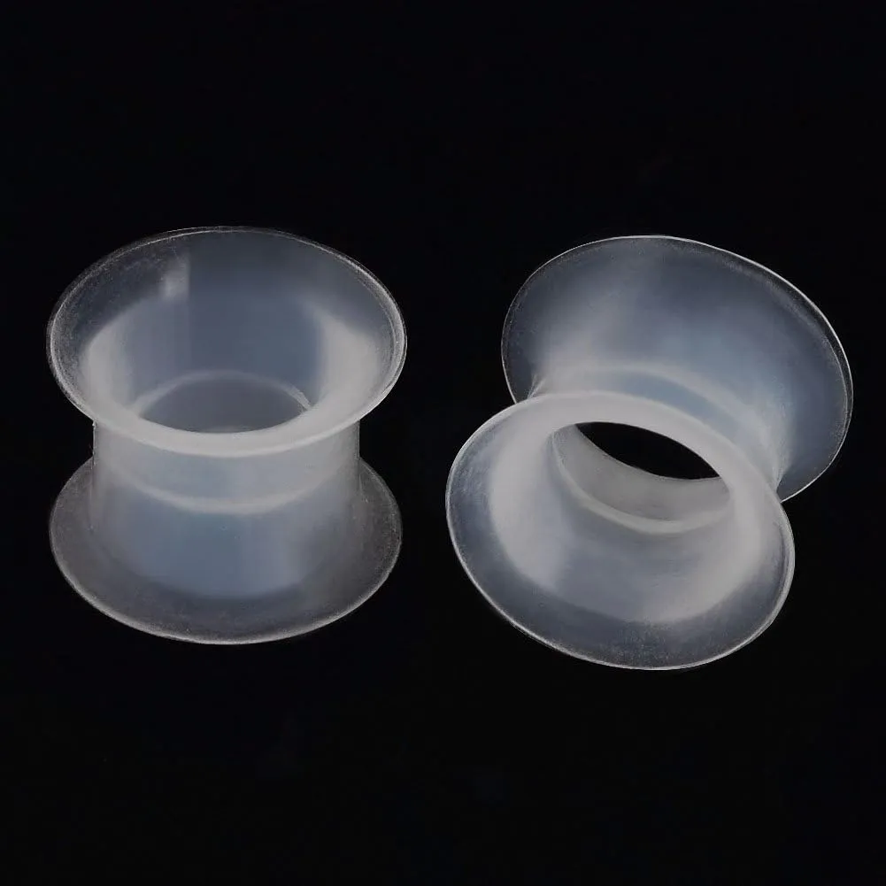 Oyaface 2 PC Colorful Hard Silicone Flexible Ear Skin Tunnels Plugs Hollow Ear Gauges 2G-25mm