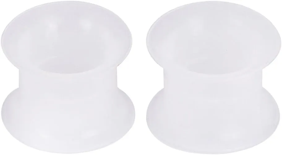 Oyaface 2 PC Colorful Hard Silicone Flexible Ear Skin Tunnels Plugs Hollow Ear Gauges 2G-25mm