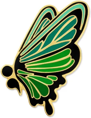 PinMart Green Semicolon Butterfly Mental Health Suicide Prevention Lapel Pin