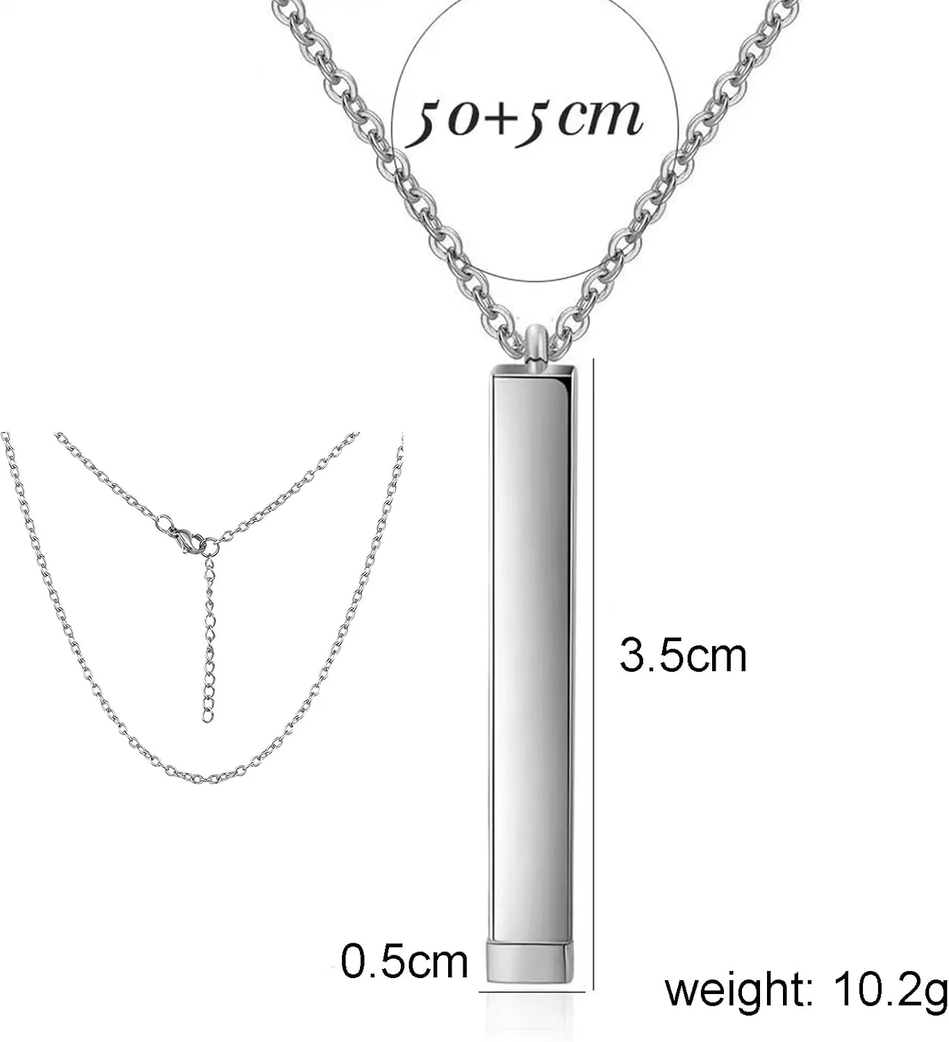 Plumiss Hidden Secret Message Slider Necklace Funny Inspirational Jewelry Gifts for Daughter/Sister/Mom/Friend, Unique Friendship Jewelry, Perfect Birthday Gifts