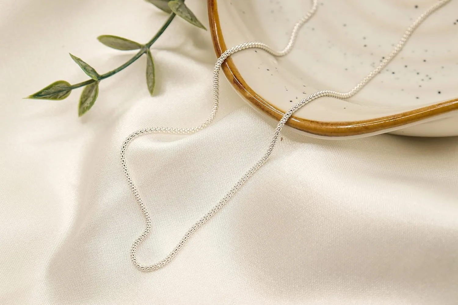 PORI JEWELERS 925 Sterling Silver 1.5MM Coreana Popcorn Chain Necklace - for Women - Made in Italy