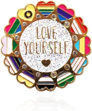 Pride Gay LGBTQ Enamel Pins - Cute Rainbow Heart Badges - Aesthetic Gifts for Girls Teens Women Men