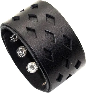 Punk Rock Retro Metal Buckle Wristband Multi Layer Wide Pu Leather Cuff Bracelet