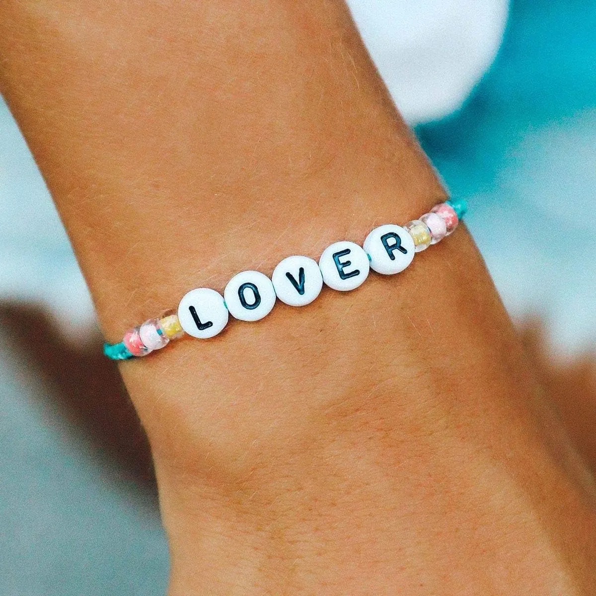 Pura Vida Lover Alphabet Beed Bracelet
