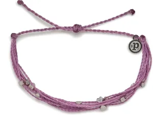 Pura Vida Silver or Rose Gold Plated Heart Beads Malibu Bracelet - Adjustable Band, 100% Waterproof, Brand Charm