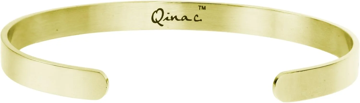 Qina C. I Can Do Everything Through Him Who Gives Me Strength Adjustable Cuff Bracelet Wristband Bangle