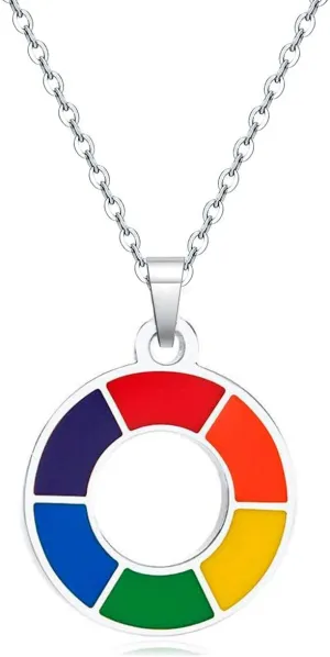 Rainbow Pendant Necklace Gay Pride Necklace LGBT Pride Jewelry LGBT Jewelry Bisexual Pride Gift Transgender Pride Gift