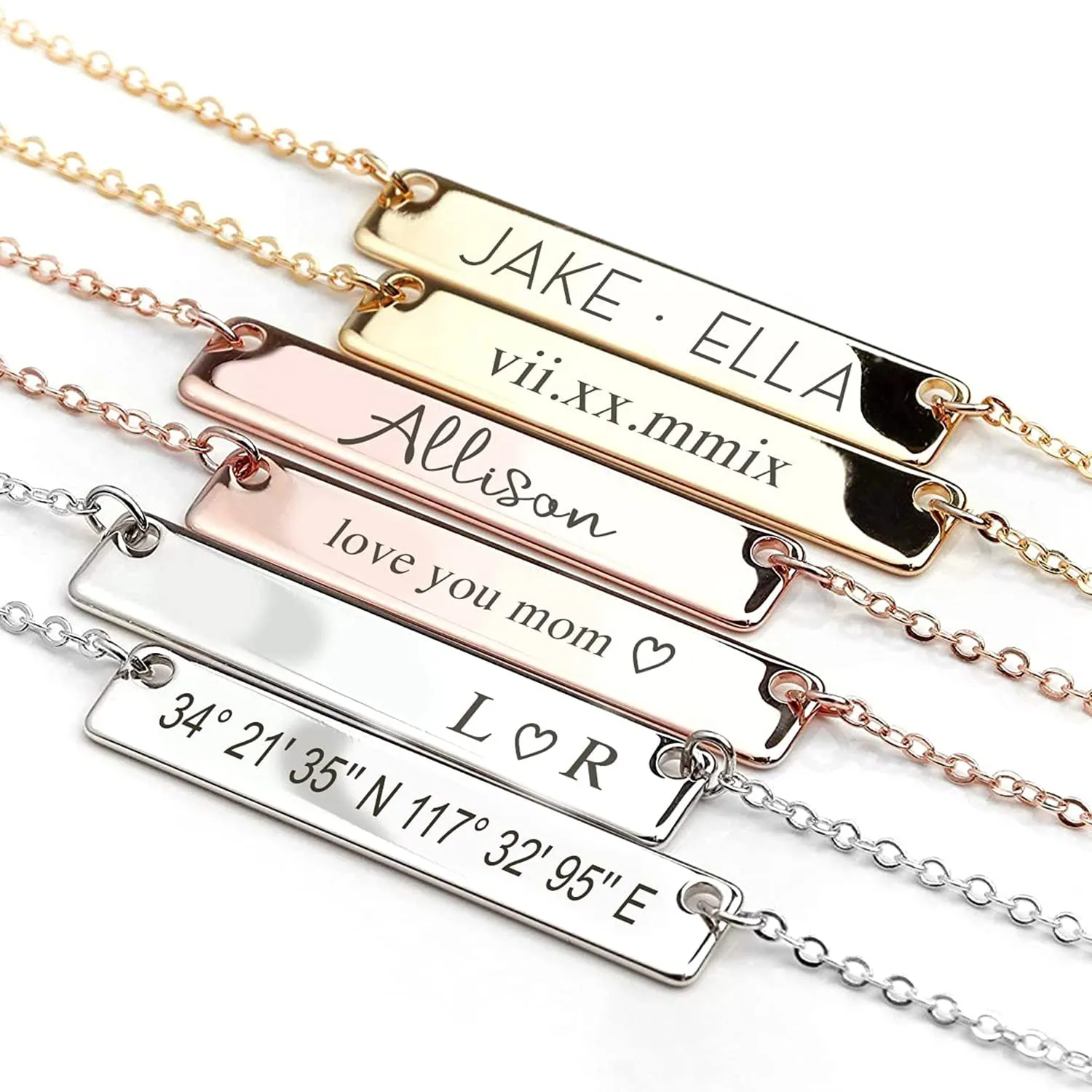 Roman Numerals Wedding Date Necklace Engraving Special Date Personalized Anniversary Gift Wedding Gift Special Date Mother's Day Gift - 4N