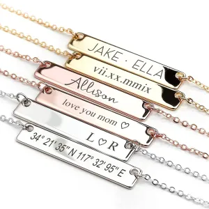 Roman Numerals Wedding Date Necklace Engraving Special Date Personalized Anniversary Gift Wedding Gift Special Date Mother's Day Gift - 4N