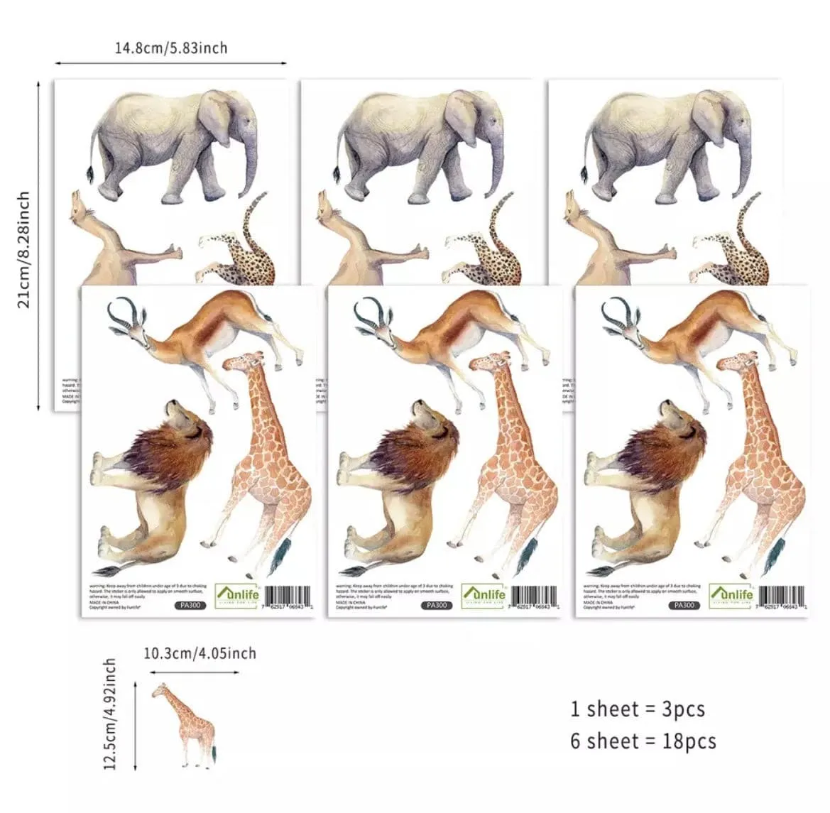 Safari Nursery Wall Decals - Safari Animals