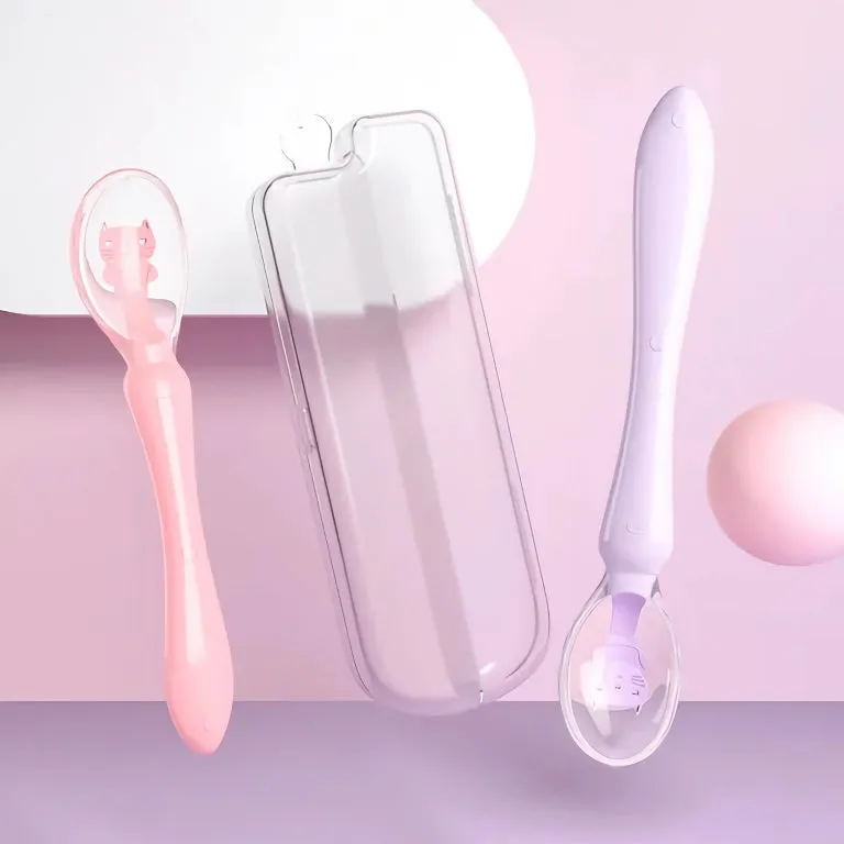 Safe and Soft Silicone Baby Feeding Spoons