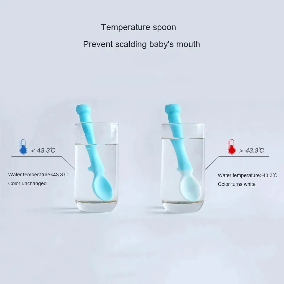 Safe and Soft Silicone Baby Feeding Spoons