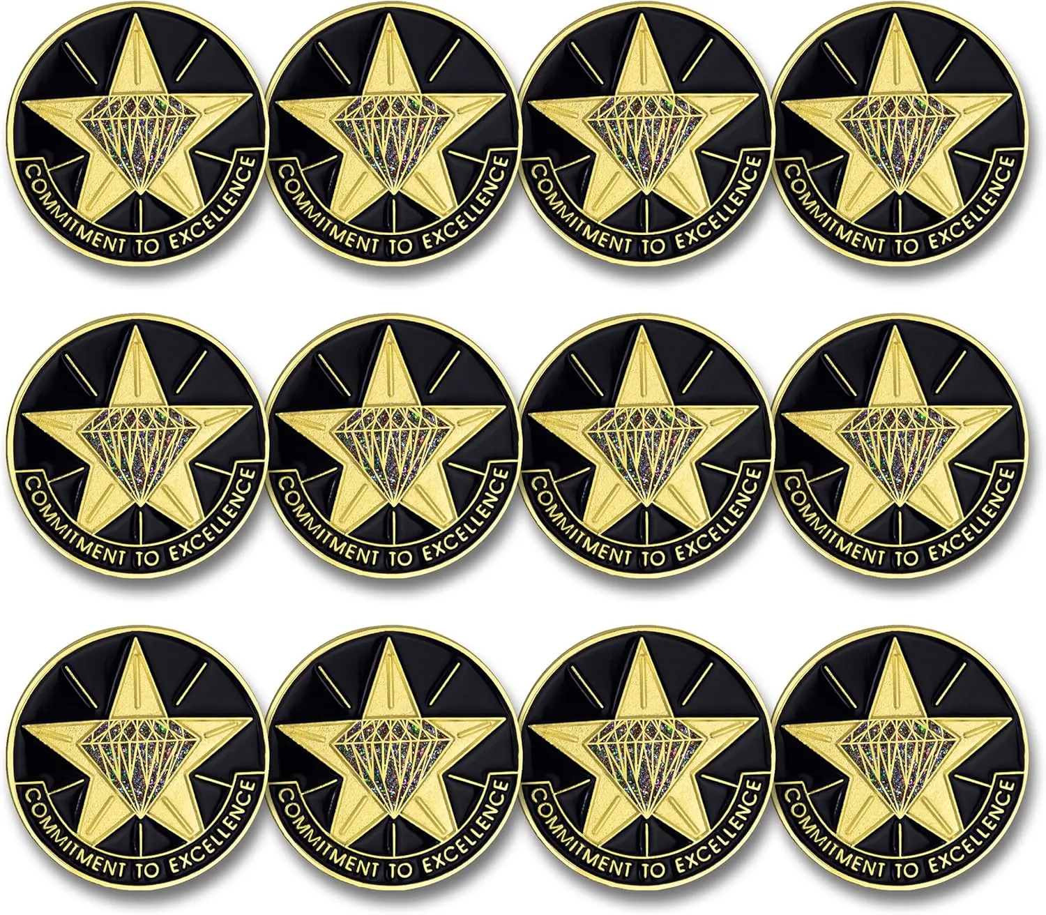 SHOP AWARDS AND GIFTS Star Performer Lapel Pins for Students, Appreciation, Reward, School, Employee Recognition, Bulk Pack of 12, Poly Bagged, 3/4 Inch