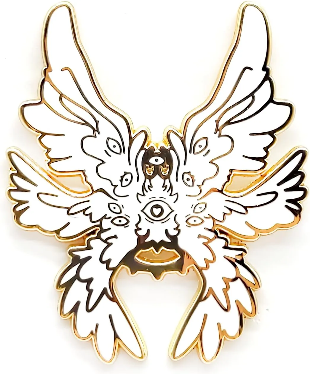 Six-winged Angel Badge Pin - Theme Series - Enamel Lapel Pin - Plated Badge for Clothing, Bags, and Lanyards