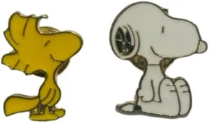 Snoopys Cartoon Woodstock Characters Set of 2 Enamel Metal Pins