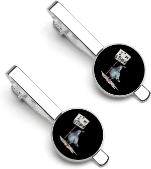 Stupid Bird Tie Clip Tack Pins Cufflinks Necktie Bar Pinch Business Wedding Clothing Accessories for Men Women