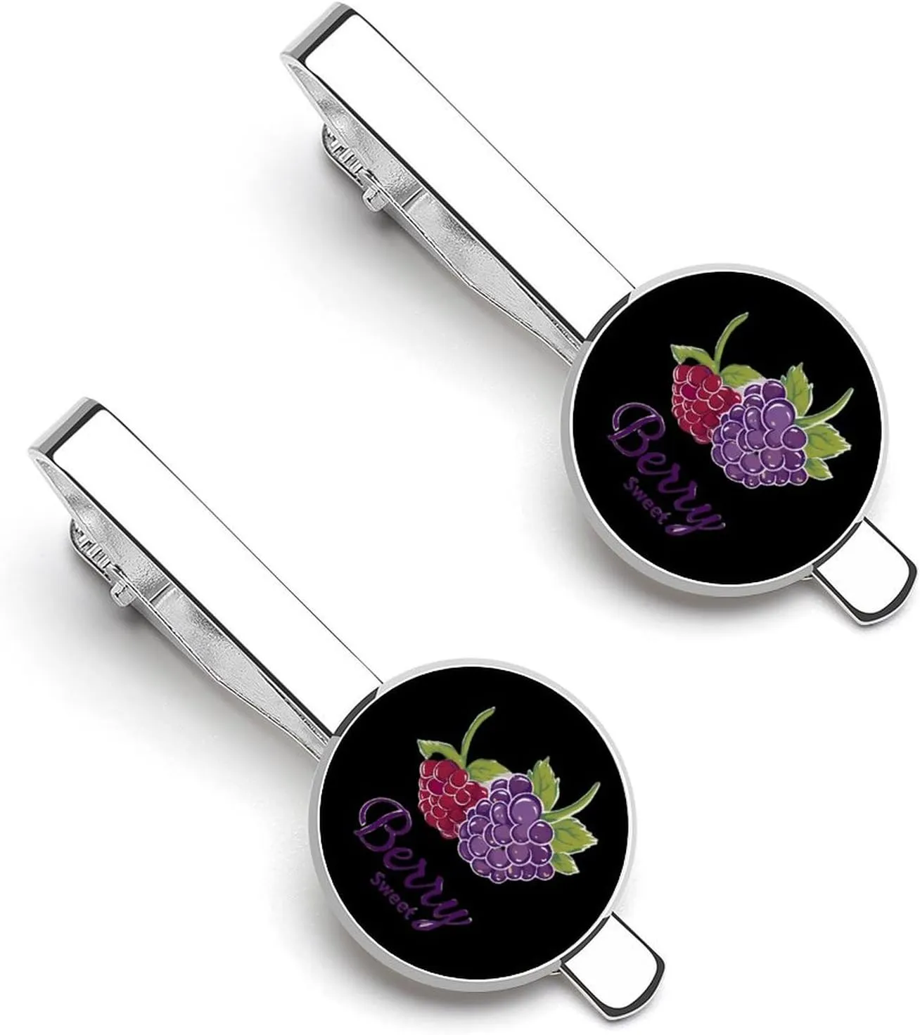 Sweet Berry Tie Clip Tack Pins Cufflinks Necktie Bar Pinch Business Wedding Clothing Accessories for Men Women