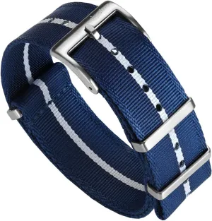 Swiss Quality Signature Military Nylon Watch Strap. Nylon Mens Replacement Watch Strap. Rugged, Quick-Drying and Secure Wristwatch Strap for Outdoor Activities - 18mm, 19mm, 20mm, 21mm, 22mm