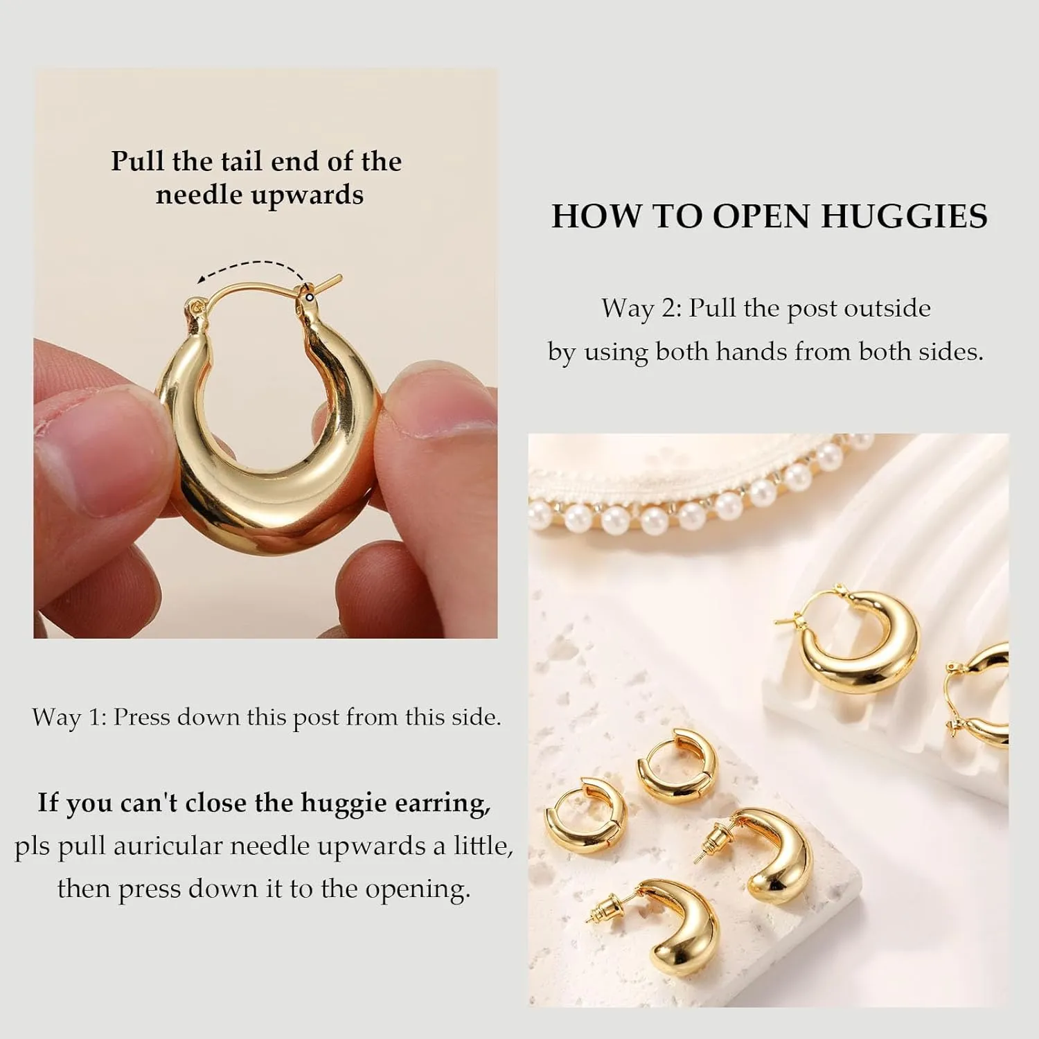 Tasiso Small Hoop Earrings for Women, Dainty 14K Gold Plated Huggie Hoop Earrings Lightweight Hypoallergenic Cubic Zirconia Earring Cute Double CZ Spiral Earrings for Women Trendy Jewelry Gifts