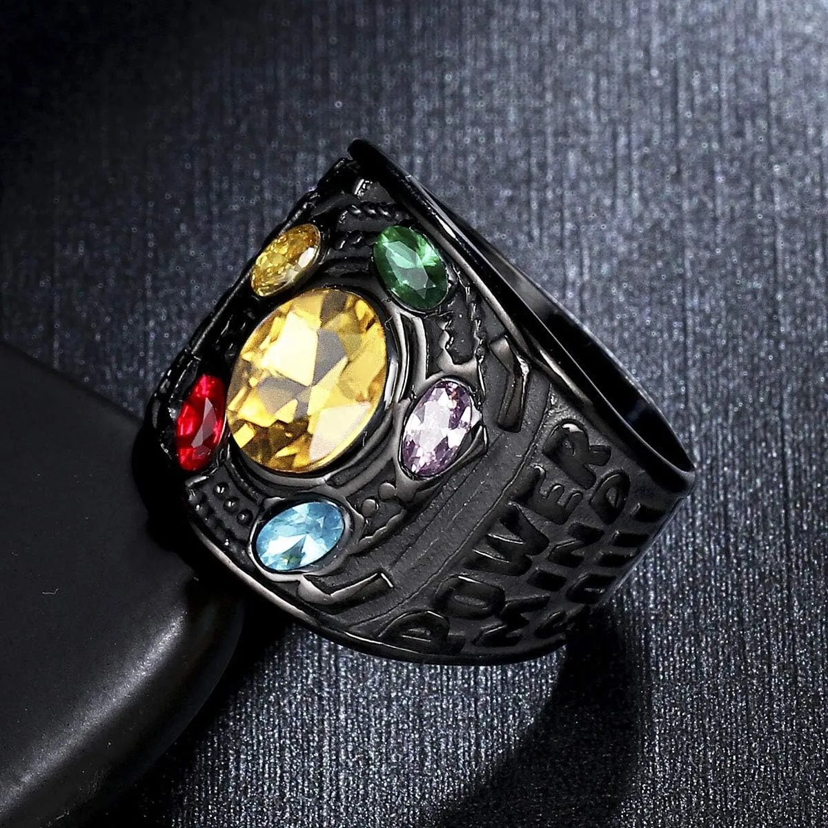 Thanos Ring Stainless Steel Infinite Power Gauntlet Ring for Men, Customize Available