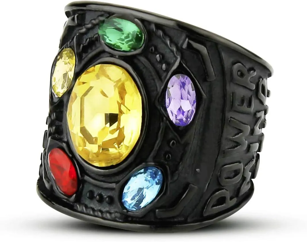 Thanos Ring Stainless Steel Infinite Power Gauntlet Ring for Men, Customize Available