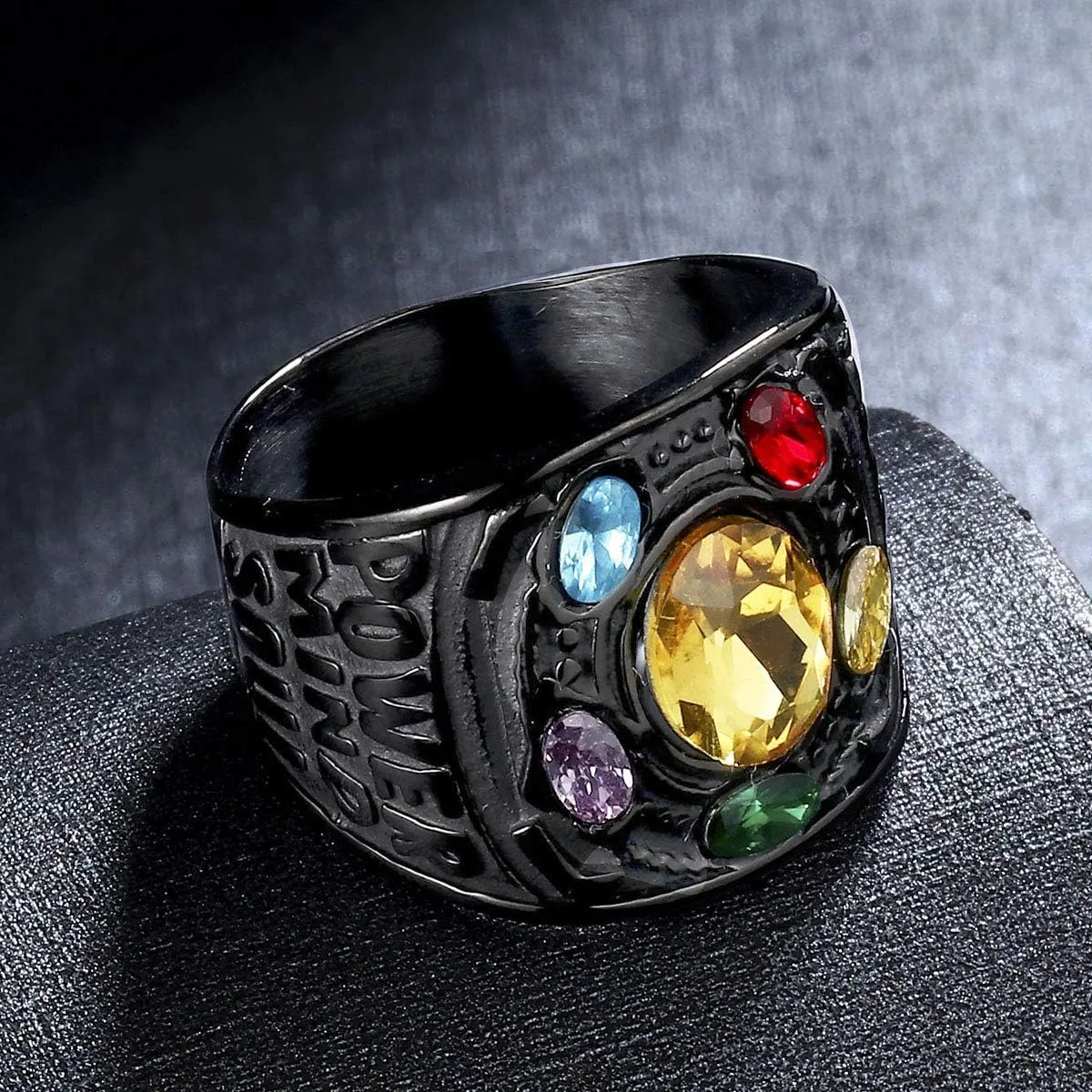 Thanos Ring Stainless Steel Infinite Power Gauntlet Ring for Men, Customize Available