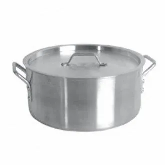 Thunder Group ALSKBP001 8 Qt Aluminum Brazier Pot & Lid Mirror Finish