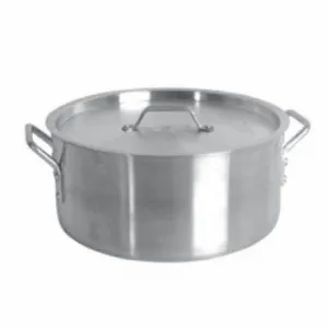 Thunder Group ALSKBP001 8 Qt Aluminum Brazier Pot & Lid Mirror Finish