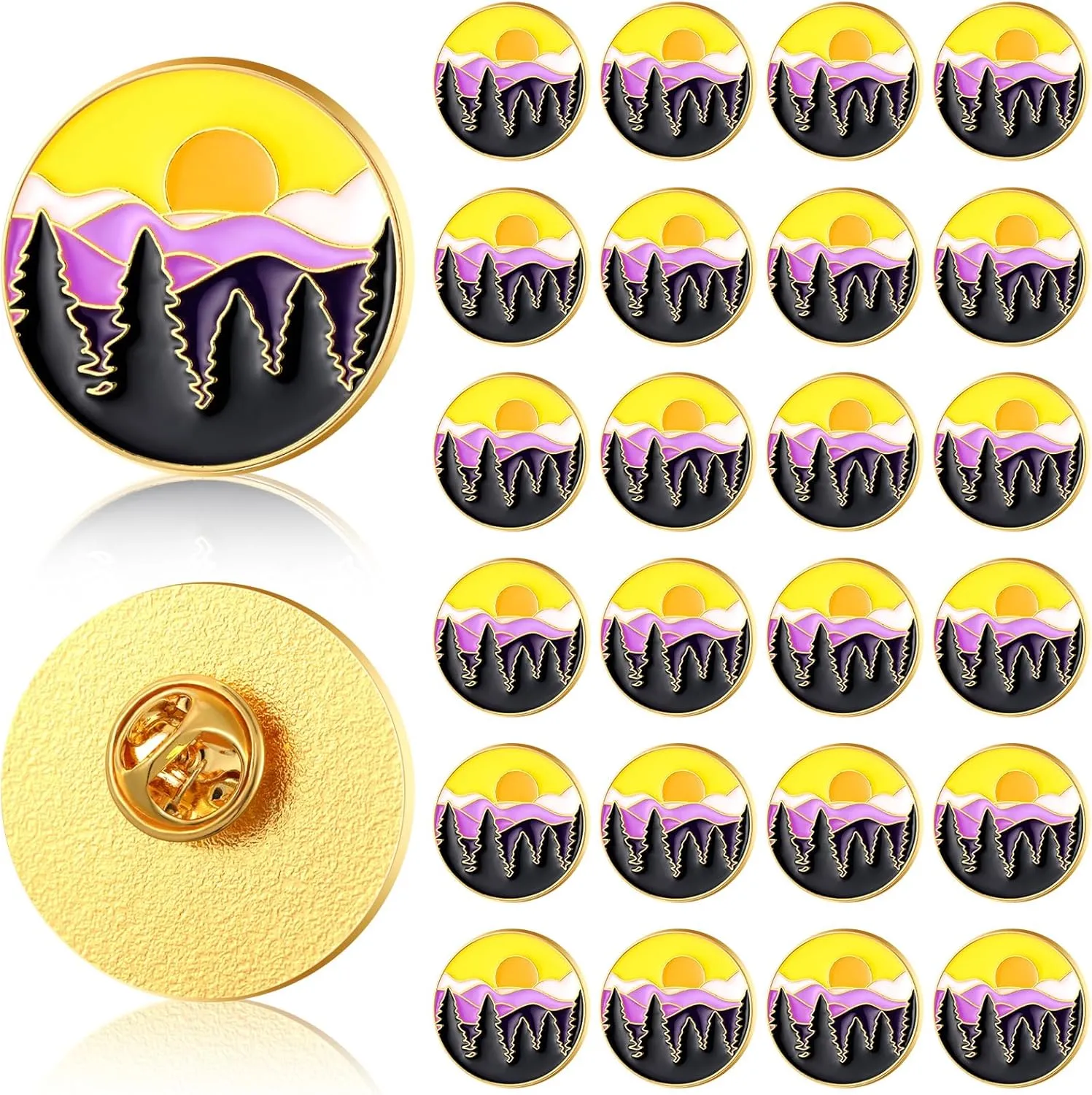 Tondiamo 24 Pcs Pride Pins LGBTQ Pins Rainbow Lapel Enamel Brooch for Ties Jackets Shirts Hats Scarves Sweaters Bags
