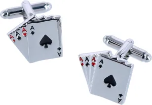 Trafalgar Men's Four Of A Kind Novelty Card Game Cufflinks (1 Pair)