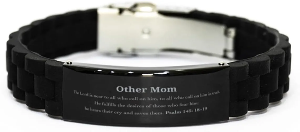 Unique Black Glidelock Clasp Bracelet for Other Mom: The Lord answers prayers, inspiring confidence and hope for Birthday, Christmas, and Graduation gifts
