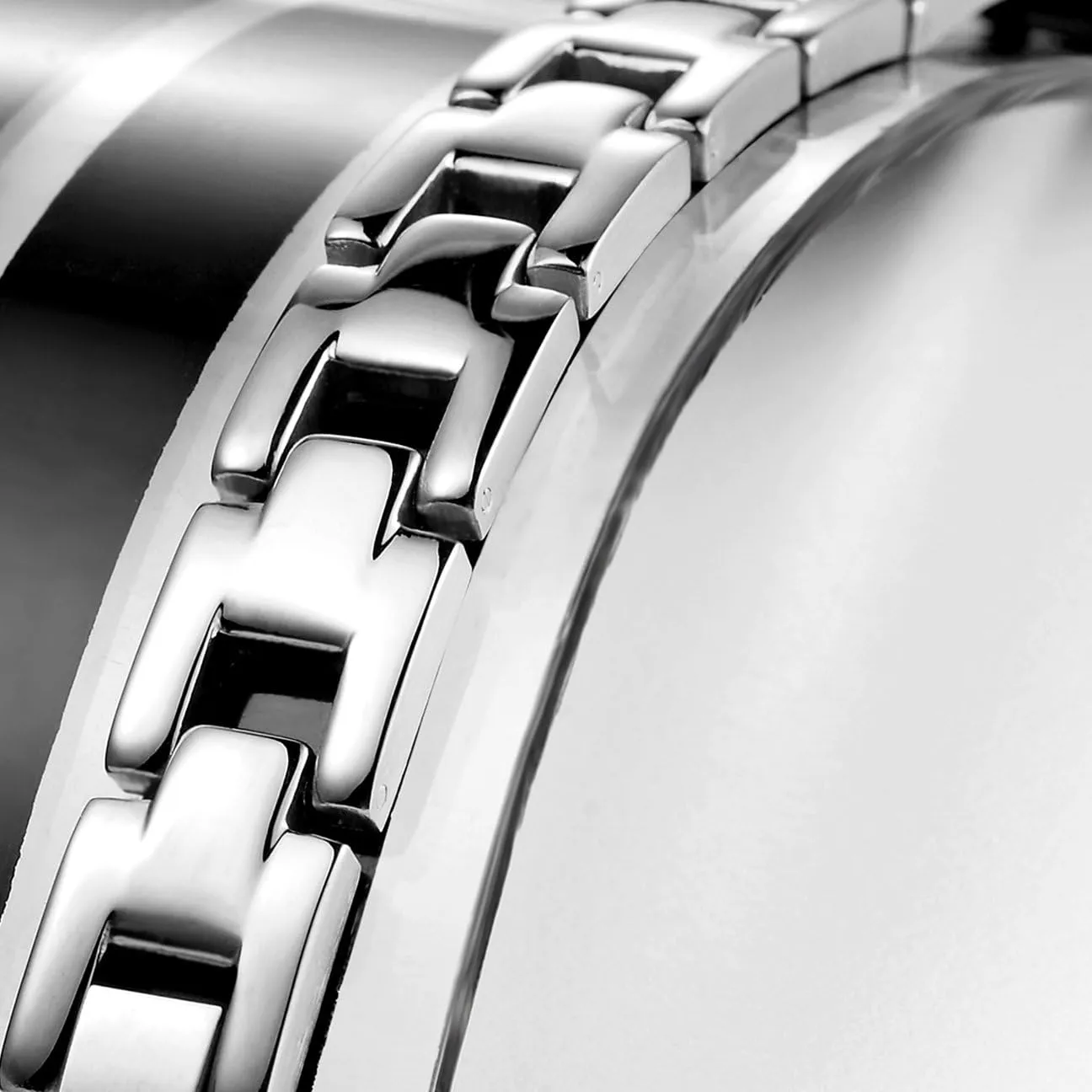 Urban Jewelry Lords Prayer Cross - 316L Stainless Steel Link Bangle Bracelet for Men