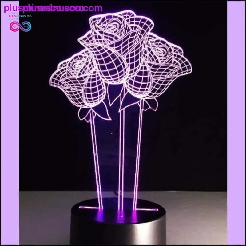 Valentines Day Gift 3D LED Table Lamps with 7 Colors Night