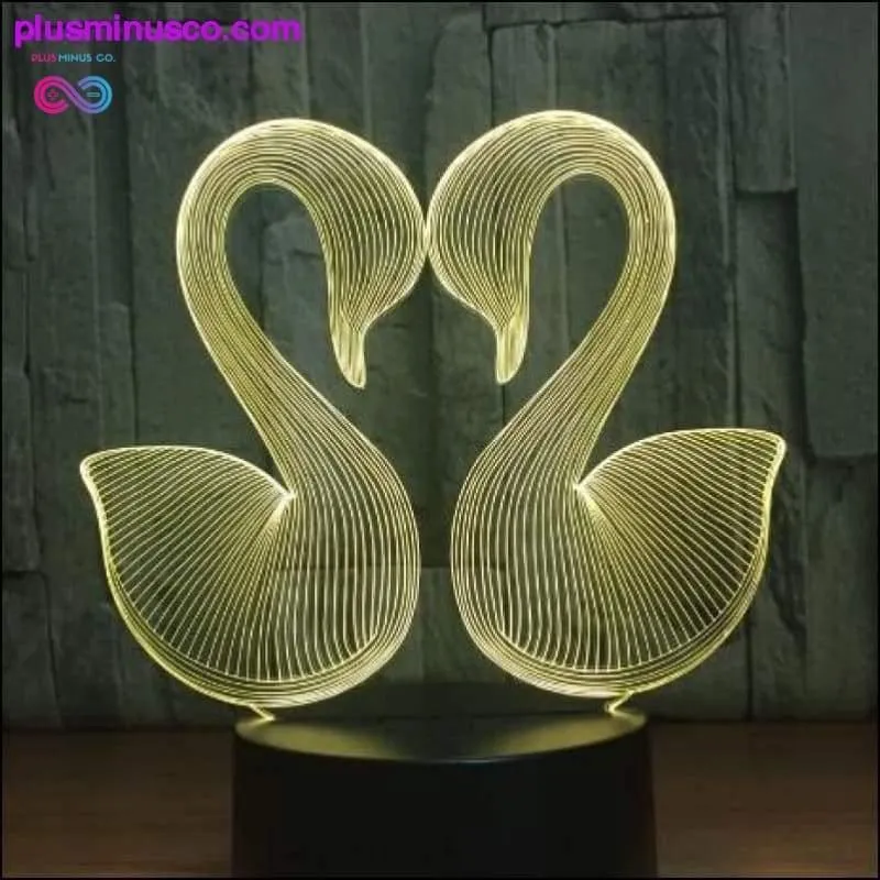 Valentines Day Gift 3D LED Table Lamps with 7 Colors Night