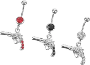 VALICLUD Elegant Rhinestone Navel Ring Set Pcs Metal Belly Button Rings Dangles Fashion Body Jewelry for Women