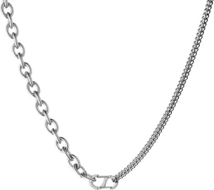 WangGao Stainless Steel S Type Shape Buckle Clasp Necklace Layered Chunky Chain Snap Hook Hand Jewelry for Men Women