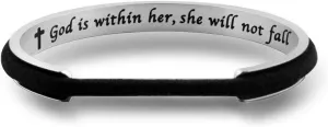 Zuo Bao Hair Tie Bracelet Psalm 46:5 God Is Within Her She Will Not Fall Cuff Bracelet Christian Jewelry Bible Verse Bracelet
